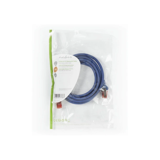 Nedis netwerkkabel | Cat6 | S/FTP (S-STP) | 2 m | Blauw | CCGP85221BU20