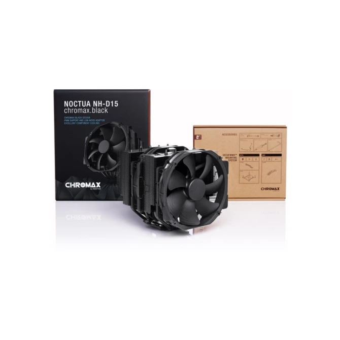 Noctua NH-D15 chromax.black | 250W TDP | 165mm Hoogte | 140mm Fans | CPU Luchtkoeler
