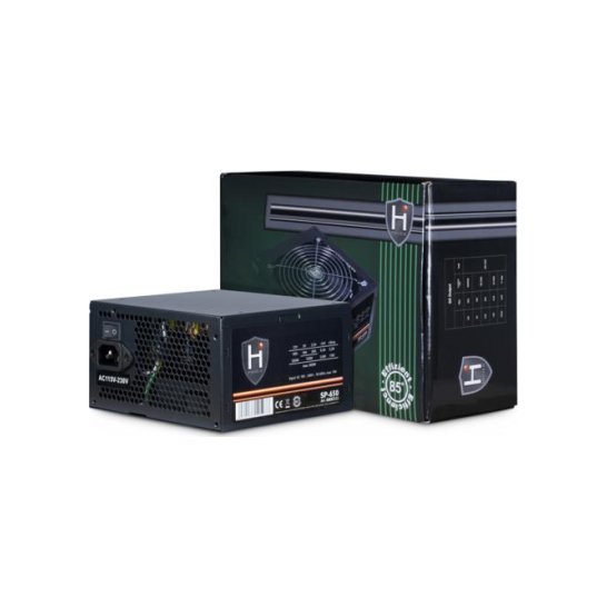 PSU Inter-Tech HIPOWER SP-650 650W 20+4 pin ATX ATX Zwart PSU Inter-Tech HIPOWER SP-650 650W 20+4 pin ATX ATX Zwart