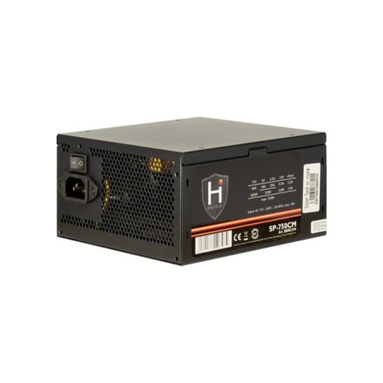 PSU Inter-Tech HiPower SP-750CM 750W 20+4 pin ATX ATX Zwart PSU Inter-Tech HiPower SP-750CM 750W 20+4 pin ATX ATX Zwart