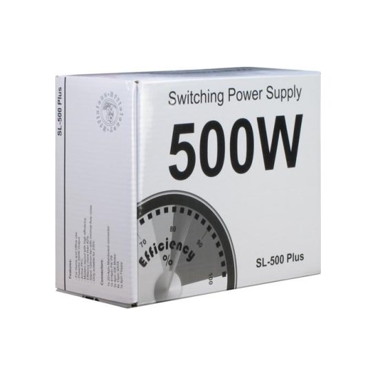 PSU Inter-Tech SL-500 500W 20+4 pin ATX Zilver PSU Inter-Tech SL-500 500W 20+4 pin ATX Zilver