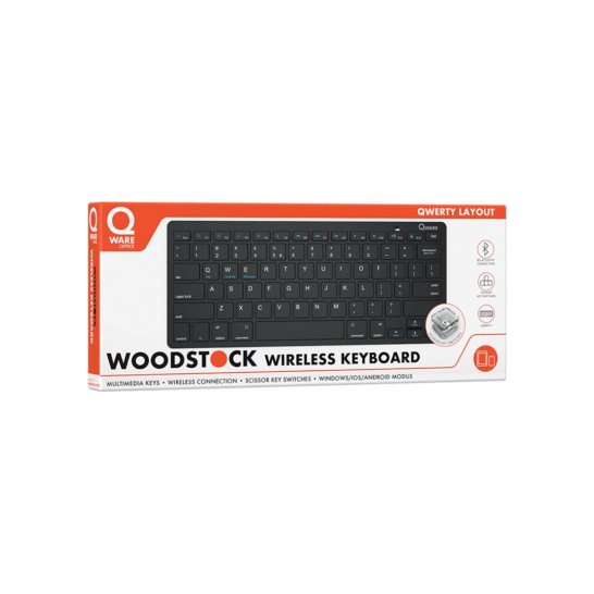 QWARE Wireless keyboard Woodstock BL