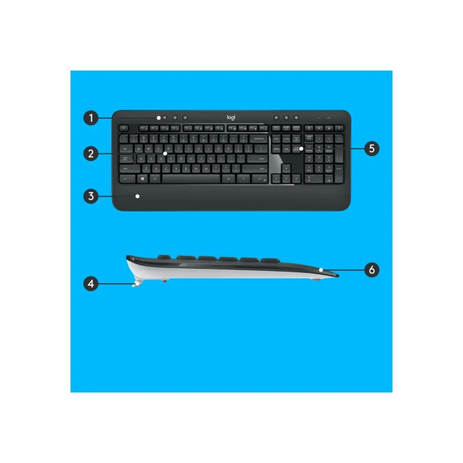 Logitech Advanced MK540 Desktopset USB QWERTZ Duits