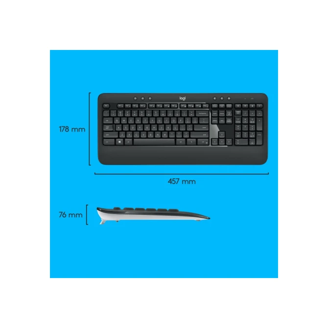 Logitech Advanced MK540 Desktopset USB QWERTZ Duits