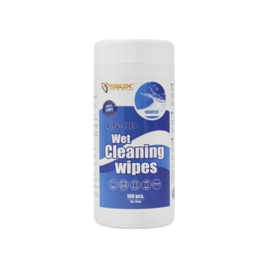 SBOX Cleaning WET WIPES SBOX CS-08 Neutral 100 Pieces SBOX Cleaning WET WIPES SBOX CS-08 Neutral 100 Pieces