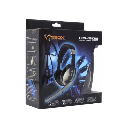 SBOX Gaming Headset HS-302 met Microphone 20-20.000HZ Retail SBOX Gaming Headset HS-302 met Microphone 20-20.000HZ Retail