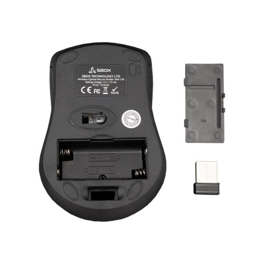 SBOX MOUSE SBOX WM-109 Black Wireless 2.4GHZ 1000DPI