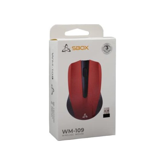 SBOX MOUSE SBOX WM-109R Red Wireless 2.4GHZ 1000DPI SBOX MOUSE SBOX WM-109R Red Wireless 2.4GHZ 1000DPI