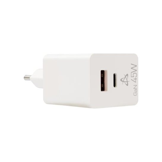 SBOX USB HOME CHARGER HC-45 / 2 INPUTS 45W  USB A / TYPE-C