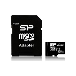 SD Silicon Power 128GB Elite MicroSD incl. SD-adapter Zwart SD Silicon Power 128GB Elite MicroSD incl. SD-adapter Zwart