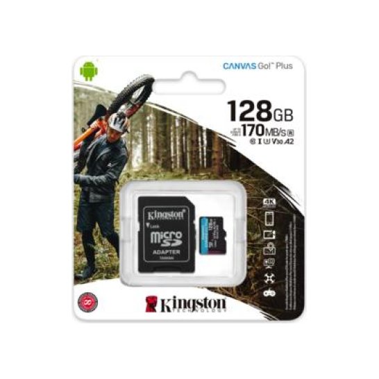 SDCARD Kingston Canvas Go! Plus 128GB UHS-I Class10 MicroSD SDCARD Kingston Canvas Go! Plus 128GB UHS-I Class10 MicroSD