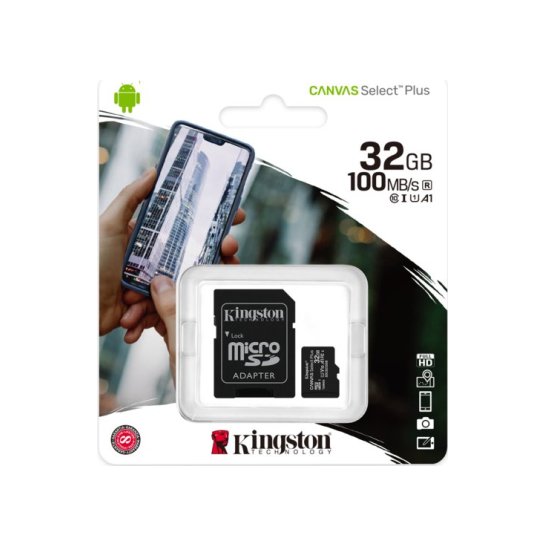 SDCARD Kingston Canvas Select MicroSD 32GB Class10 + adapter