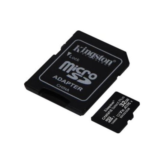 SDCARD Kingston Canvas Select MicroSD 32GB Class10 + adapter SDCARD Kingston Canvas Select MicroSD 32GB Class10 + adapter