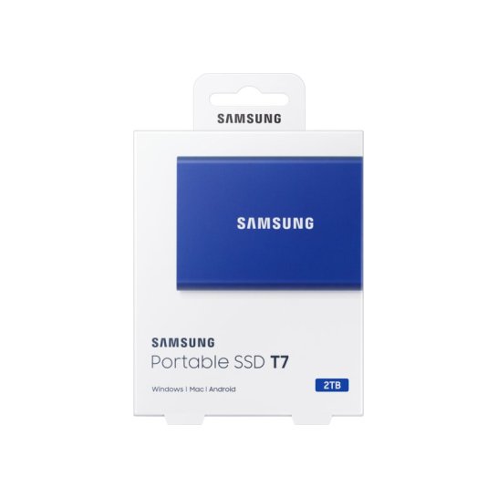 SSD EXT. Samsung T7 2 TB Blauw SSD EXT. Samsung T7 2 TB Blauw