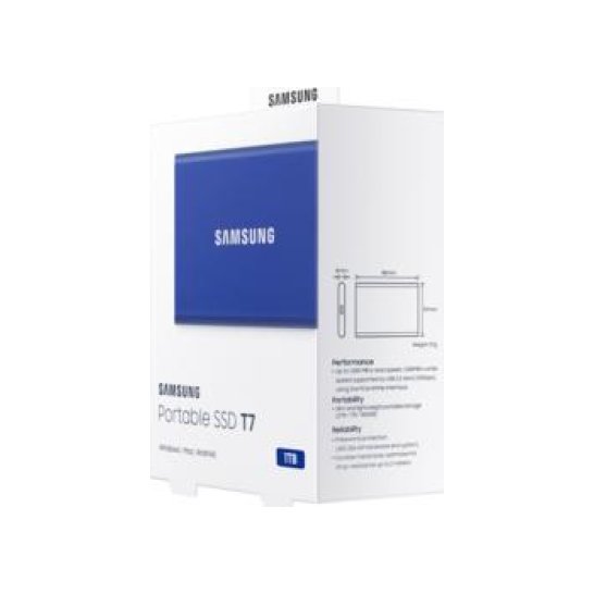 SSD Ext. Samsung Portable T7 1TB Blauw SSD Ext. Samsung Portable T7 1TB Blauw