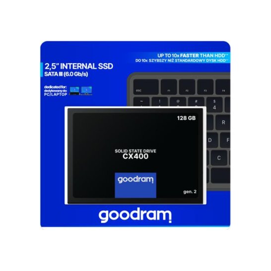 SSD Goodram CX400 gen.2 2.5inch 128GB SATA III 3D TLC NAND SSD Goodram CX400 gen.2 2.5inch 128GB SATA III 3D TLC NAND