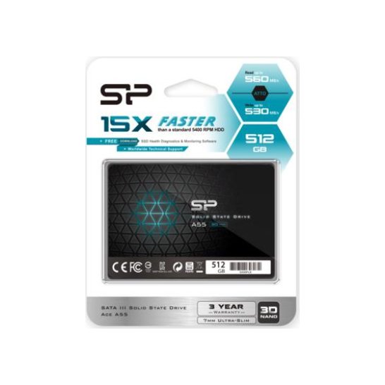 SSD Silicon Power Ace A55 512GB 3D NAND SSD Silicon Power Ace A55 512GB 3D NAND