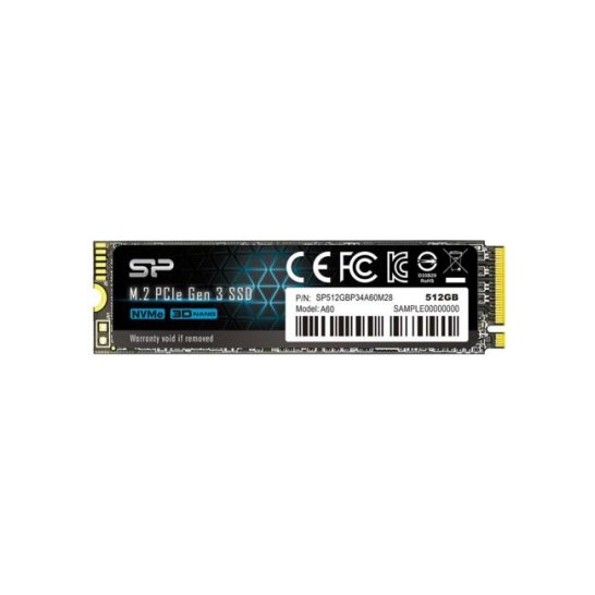 SSD Silicon Power M.2 512 GB PCI Express SLC NVMe SSD Silicon Power M.2 512 GB PCI Express SLC NVMe