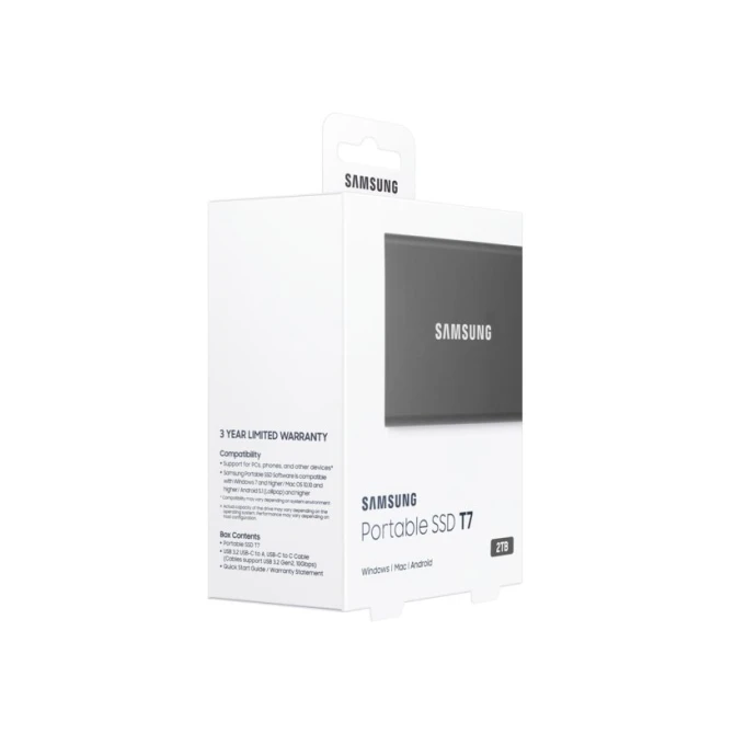 SSD EXT. Samsung Portable T7 2TB Grijs