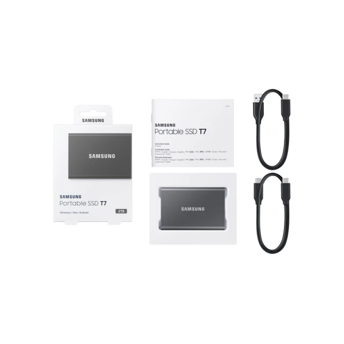 SSD EXT. Samsung Portable T7 2TB Grijs