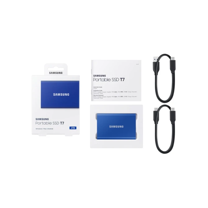SSD EXT. Samsung T7 2 TB Blauw