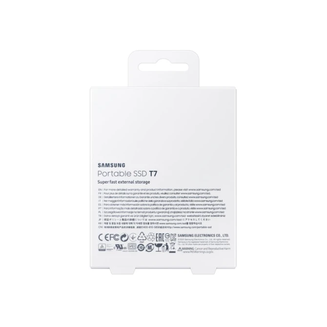 SSD EXT. Samsung T7 2 TB Blauw