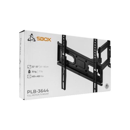 Sbox Muurbeugel 32-55 Inch Vesa 100x100-400x400 35KG Max Sbox Muurbeugel 32-55 Inch Vesa 100x100-400x400 35KG Max