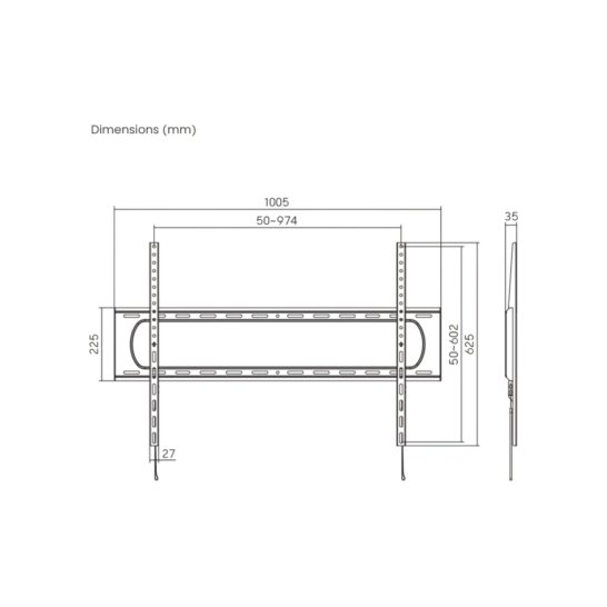 Sbox Muurbeugel 60-120 Inch Vesa 50x50-900x600 120KG Max