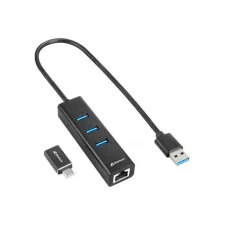 HUB Sharkoon Draadloos USB 3.2 Gen 1 Type-C Zwart HUB Sharkoon Draadloos USB 3.2 Gen 1 Type-C Zwart