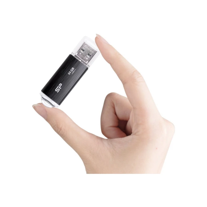 USB Silicon Power 64GB Blaze B02 USB 3.0 flashdrive Zwart