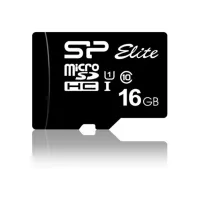 SD Silicon Power 16GB Elite MicroSD incl. SD-adapter Zwart