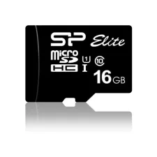 SD Silicon Power 16GB Elite MicroSD incl. SD-adapter Zwart