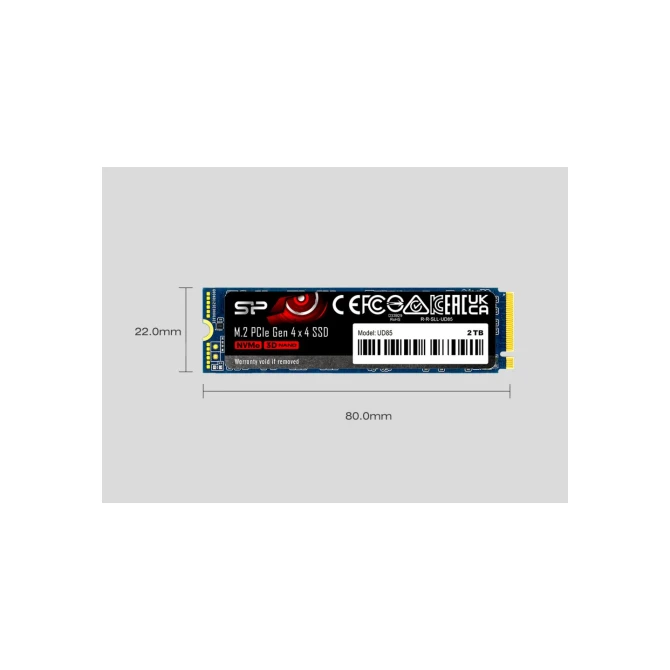 SSD Silicon Power M.2 1 TB PCI Express 4.0 3D NAND NVMe