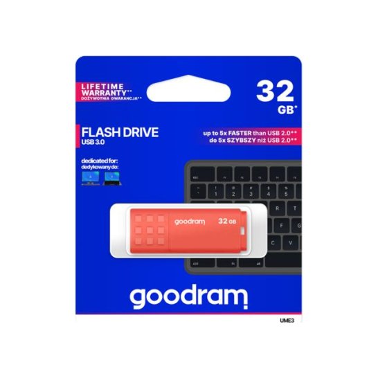Storage Goodram Flashdrive 'UME3' 32GB USB3.0 Orange Storage Goodram Flashdrive 'UME3' 32GB USB3.0 Orange