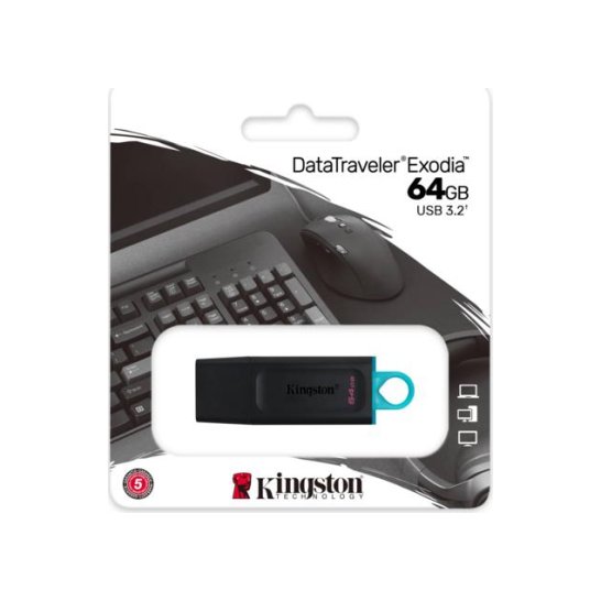 Storage Kingston DataTraveler Exodia USB flash 64 GB A 3.2 Storage Kingston DataTraveler Exodia USB flash 64 GB A 3.2