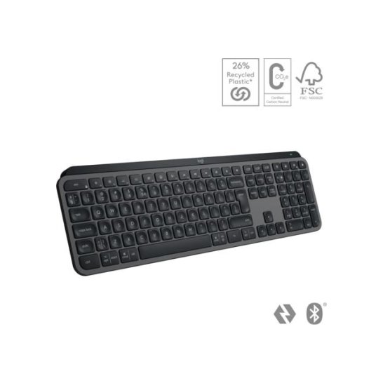TB Logitech MX Keys S RF Wireless BT QWERTY USGrafiet TB Logitech MX Keys S RF Wireless BT QWERTY USGrafiet