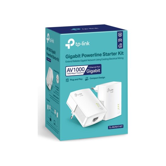 TP-LINK TL-PA7017 KIT 1000 Mbit/s Ethernet LAN Wit 2 stuk(s)