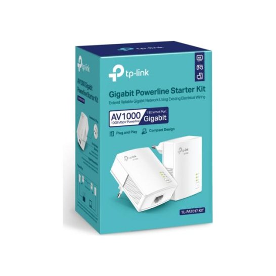TP-LINK TL-PA7017 KIT 1000 Mbit/s Ethernet LAN Wit 2 stuk(s) TP-LINK TL-PA7017 KIT 1000 Mbit/s Ethernet LAN Wit 2 stuk(s)