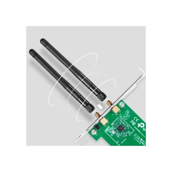 TP-LINK TL-WN881ND | Wi-Fi 4 Intern WLAN PCI Express | 300 Mbps | 2,4 GHz | Zwart