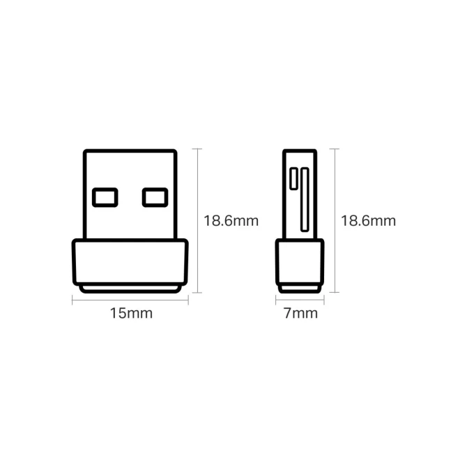 NTW TP-Link AC600 T2U Wireless USB Nano Adapter