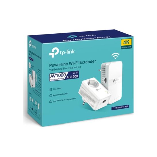 TP-Link TL-WPA7617 KIT PowerLine-netwerkadapter 1200 Mbit/s TP-Link TL-WPA7617 KIT PowerLine-netwerkadapter 1200 Mbit/s