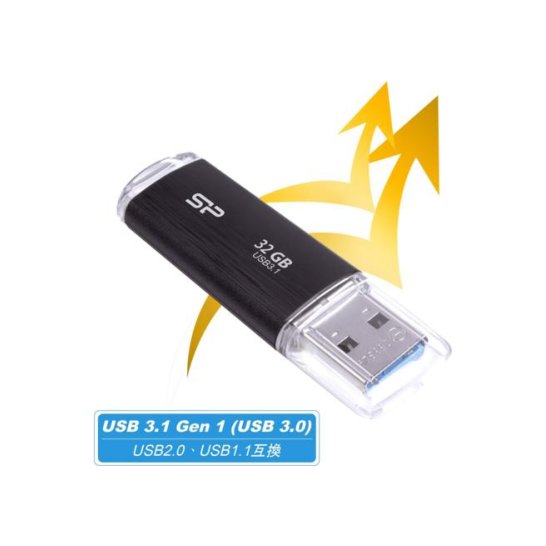 USB Silicon Power 32GB Blaze B02 USB 3.0 flashdrive Zwart USB Silicon Power 32GB Blaze B02 USB 3.0 flashdrive Zwart