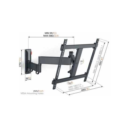 Vogels TVM 3445 BLACK Vogels TVM 3445 BLACK