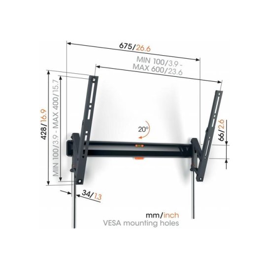 Vogels TVM 3615 BLACK Vogels TVM 3615 BLACK