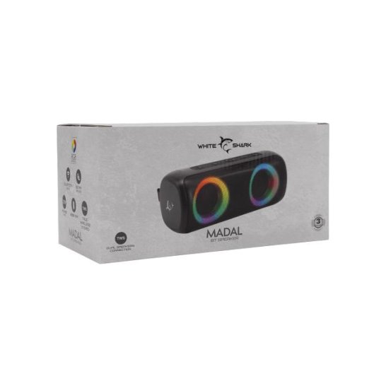 White Shark GBT-876 MADAL BT speaker 2x10W RMS 4000mAh RGB White Shark GBT-876 MADAL BT speaker 2x10W RMS 4000mAh RGB