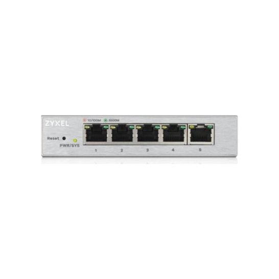Zyxel GS1200-5 Managed Gigabit Ethernet Switch Zilver Zyxel GS1200-5 Managed Gigabit Ethernet Switch Zilver