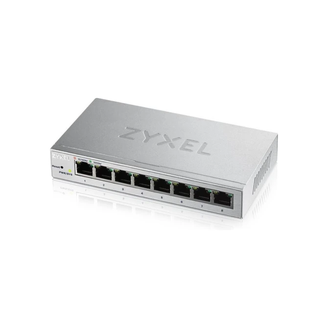 Zyxel GS1200-8 Managed Gigabit Ethernet Switch Zilver