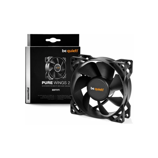 be quiet! PURE WINGS 2, 80mm Case Fan Ventilator 8 cm Zwart