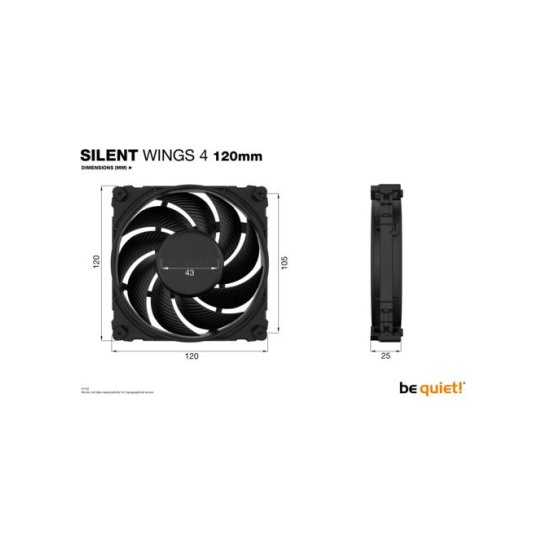 be quiet! SILENT WINGS 4 | 120mm 12cm Case fan Zwart be quiet! SILENT WINGS 4 | 120mm 12cm Case fan Zwart