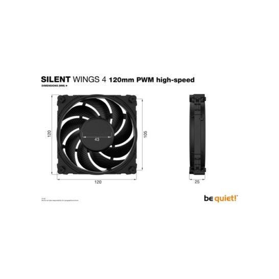 be quiet! SILENT WINGS 4 | 120mm PWM 12cm Case fan Zwart be quiet! SILENT WINGS 4 | 120mm PWM 12cm Case fan Zwart